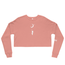 Load image into Gallery viewer, To The Stars Logo Crop Sweatshirt - Mauve/White