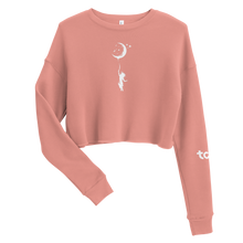 Load image into Gallery viewer, To The Stars Logo Crop Sweatshirt - Mauve/White
