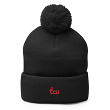 Load image into Gallery viewer, TCU Logo Pom-Pom Beanie