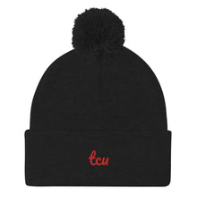 Load image into Gallery viewer, TCU Logo Pom-Pom Beanie